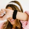 Watch Bands ANDI | Black Athletic Scrunchie Watch Band For Fitbit Versa