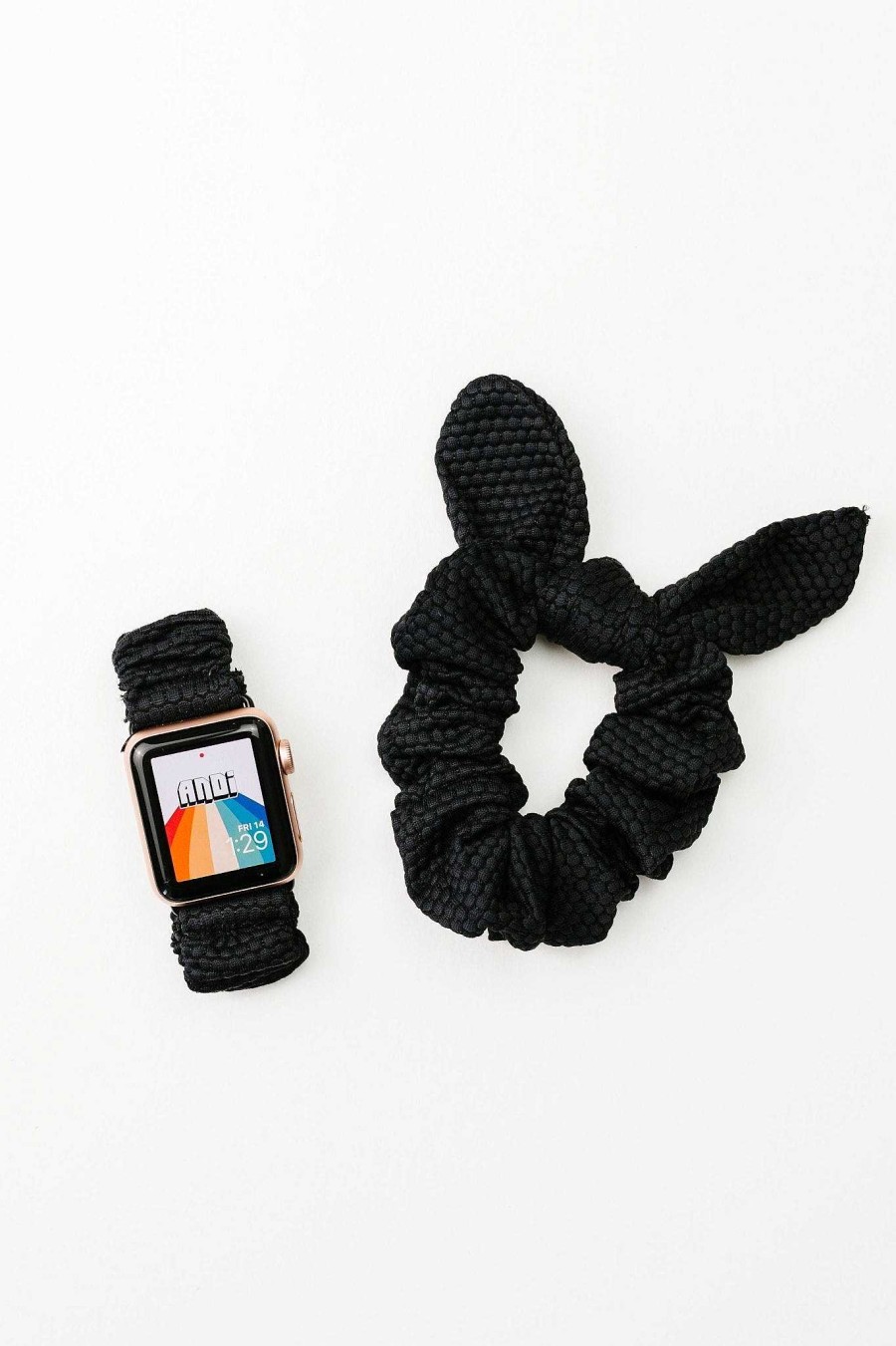 All Hair ANDI | Hexagon Athletic Scrunchie In Black