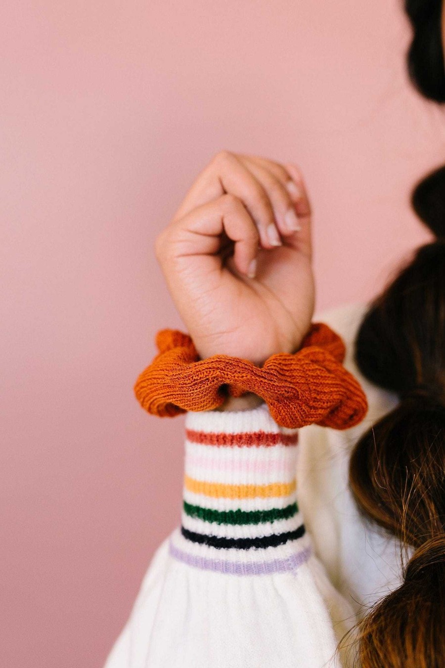 All Hair ANDI | Oversized Rust Sweater Scrunchie